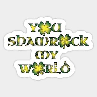 Shamrock My World Sticker